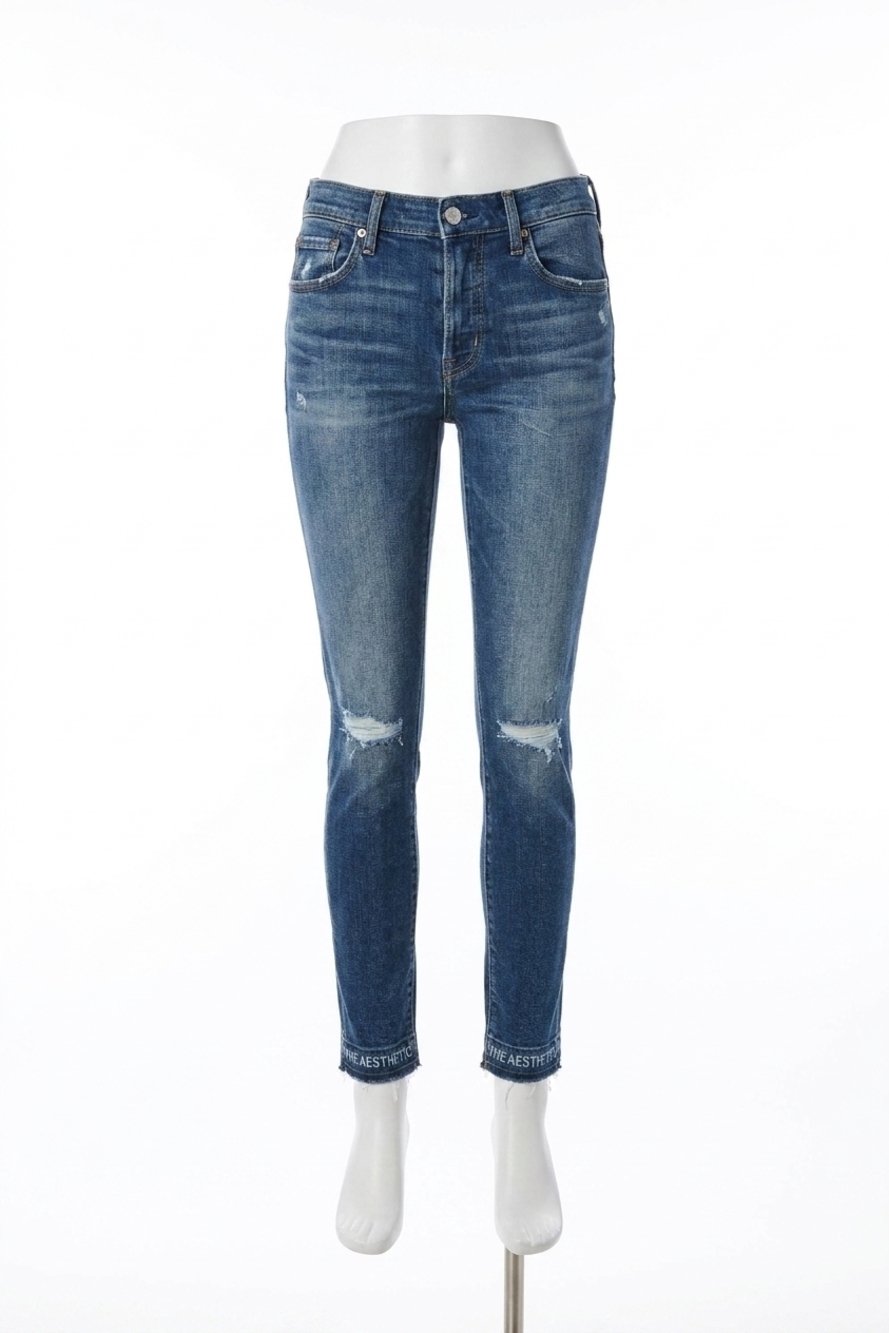 NEW MOUSSY clarence skinny jeans in light blue